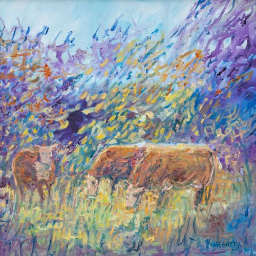 Gerard Hegarty - Cattle Grazing Sunlight