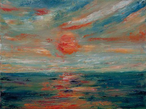 Sunset and Sea by Niki  Purcell