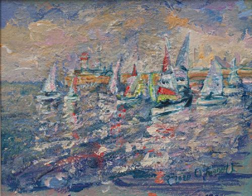 Clare O'Farrell - Sailboats at Dun Laoghaire