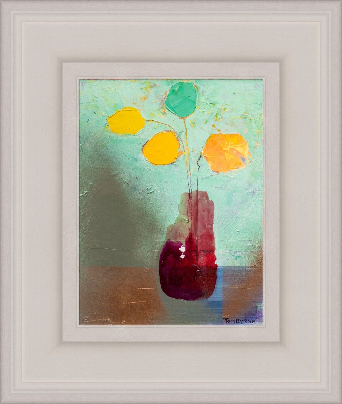 Still Life, Red Vase by Tom Byrne
