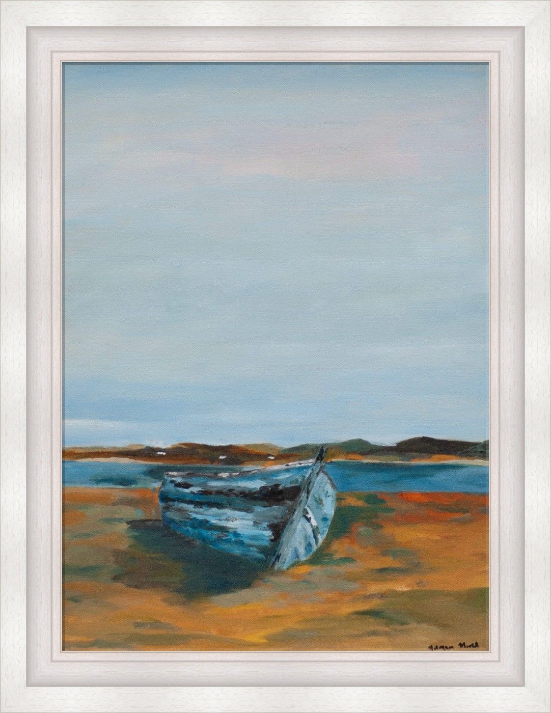 Blue Boat, Roundstone, Connemara by Norman Moore