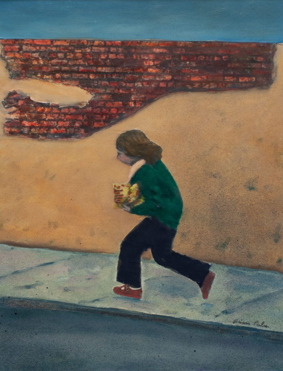 Girl Running with Crisps by Brian Palm