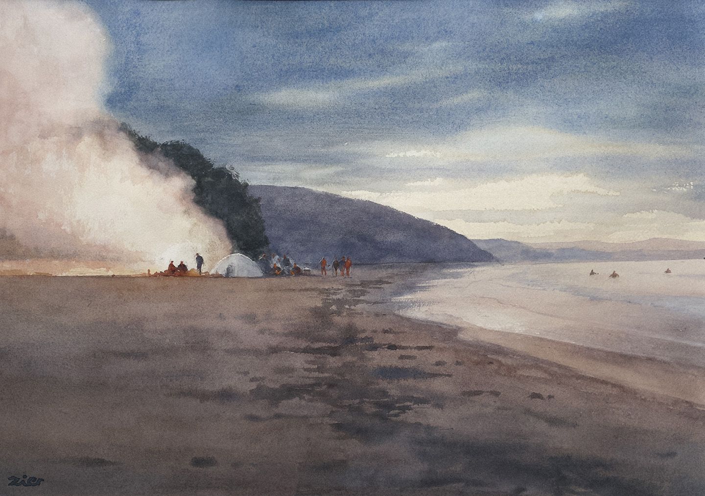 Bonfire on the Beach by Kasper Zier