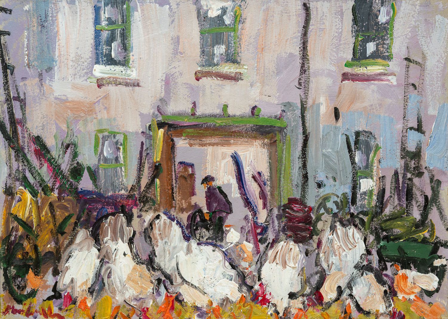 Feeding the Hens by Marie Carroll