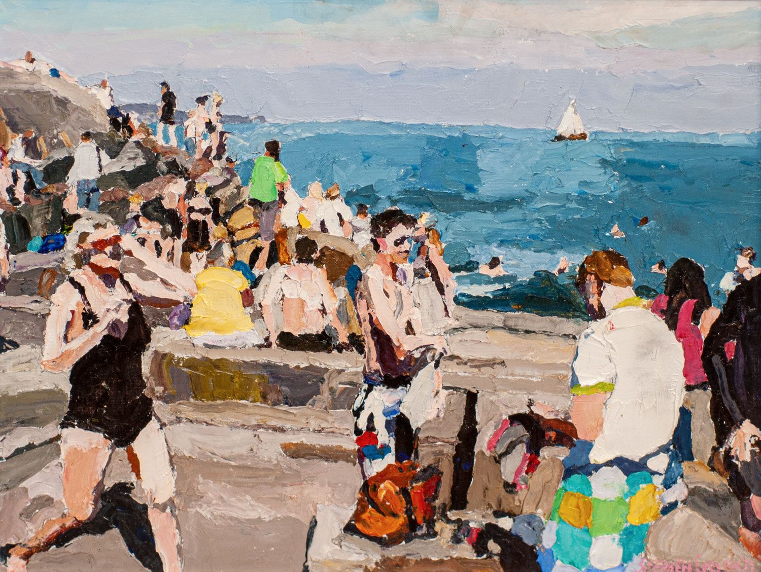 Summer Crowds, Forty Foot by Stephen Cullen